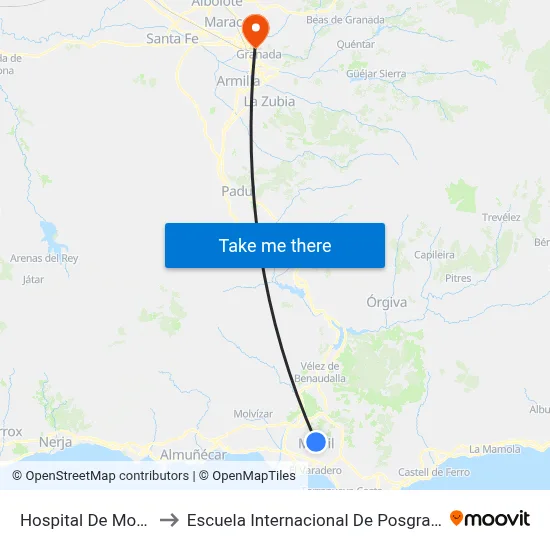 Hospital De Motril to Escuela Internacional De Posgrado map