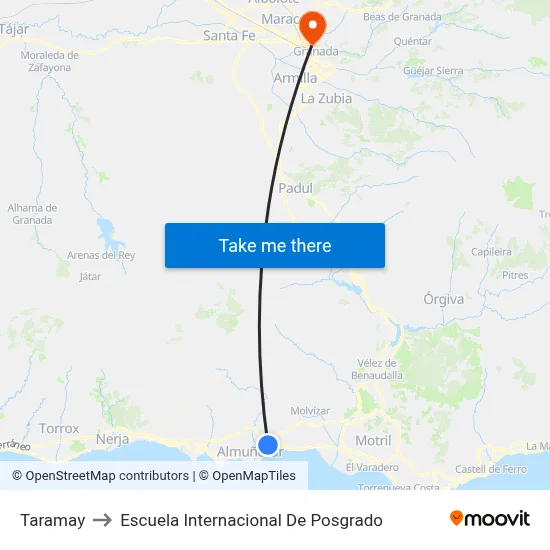 Taramay to Escuela Internacional De Posgrado map