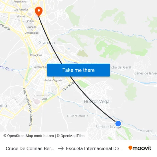 Cruce De Colinas Bermejas V to Escuela Internacional De Posgrado map