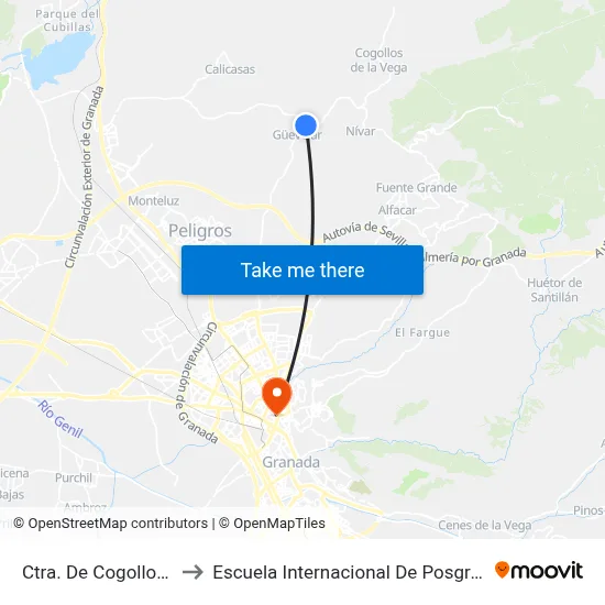 Ctra. De Cogollos V to Escuela Internacional De Posgrado map