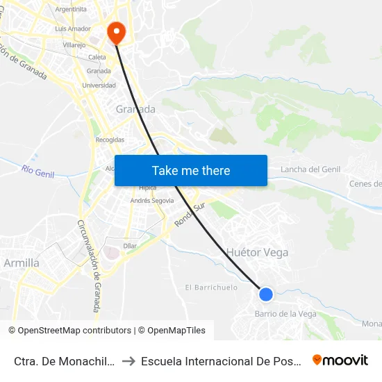 Ctra. De Monachil 1 V to Escuela Internacional De Posgrado map