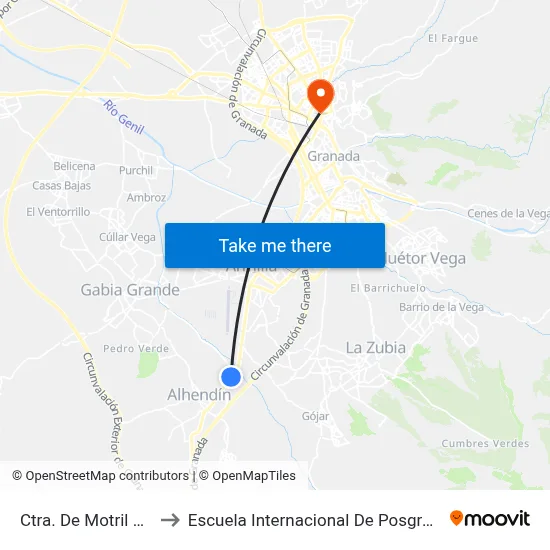 Ctra. De Motril 2 V to Escuela Internacional De Posgrado map