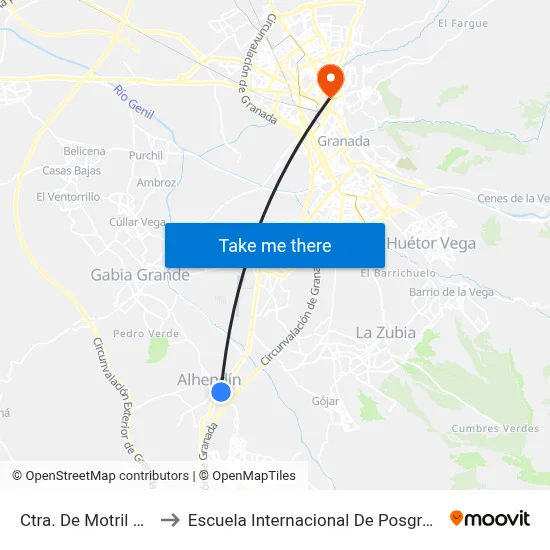 Ctra. De Motril 4 V to Escuela Internacional De Posgrado map