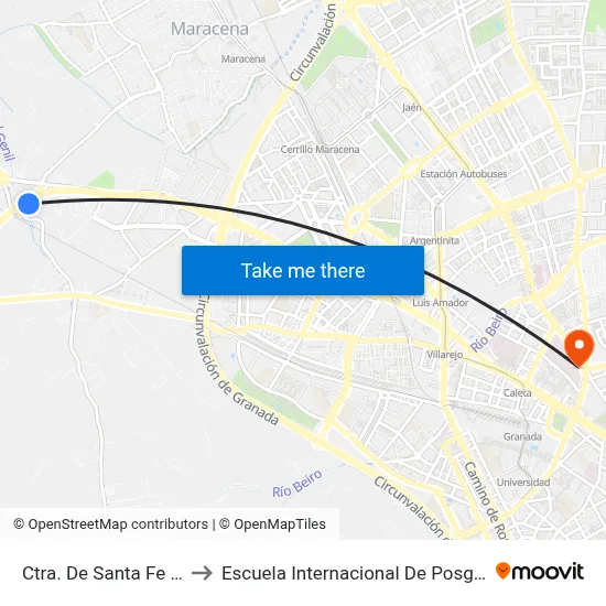 Ctra. De Santa Fe 1 V to Escuela Internacional De Posgrado map
