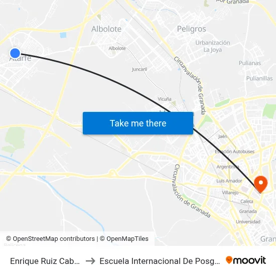 Enrique Ruiz Cabello to Escuela Internacional De Posgrado map