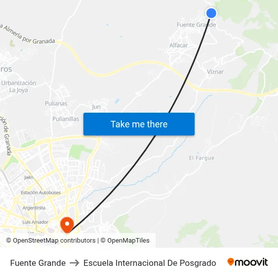 Fuente Grande to Escuela Internacional De Posgrado map