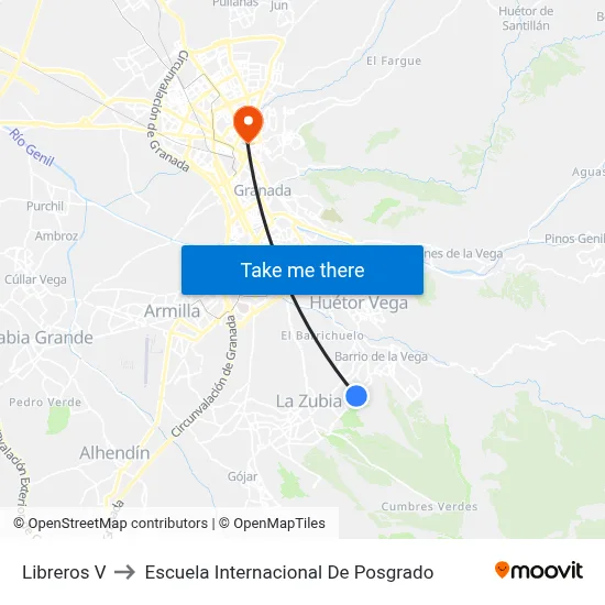 Libreros V to Escuela Internacional De Posgrado map