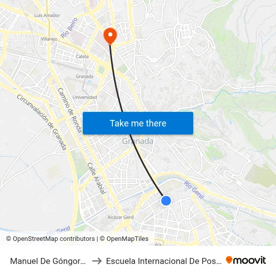 Manuel De Góngora 1 V to Escuela Internacional De Posgrado map