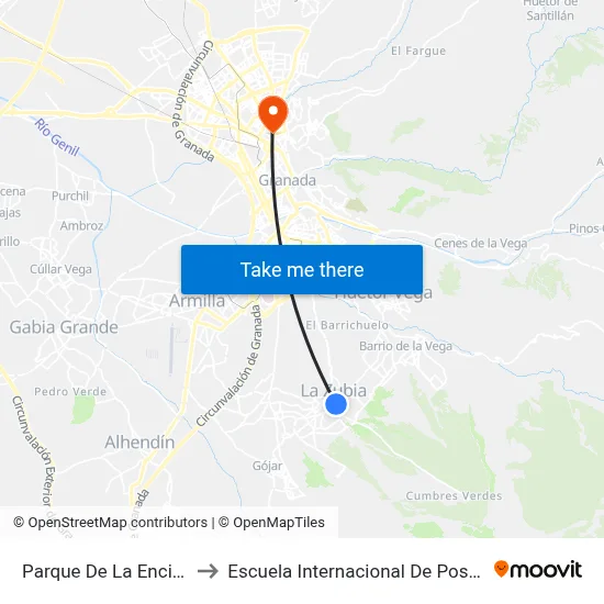 Parque De La Encina V to Escuela Internacional De Posgrado map