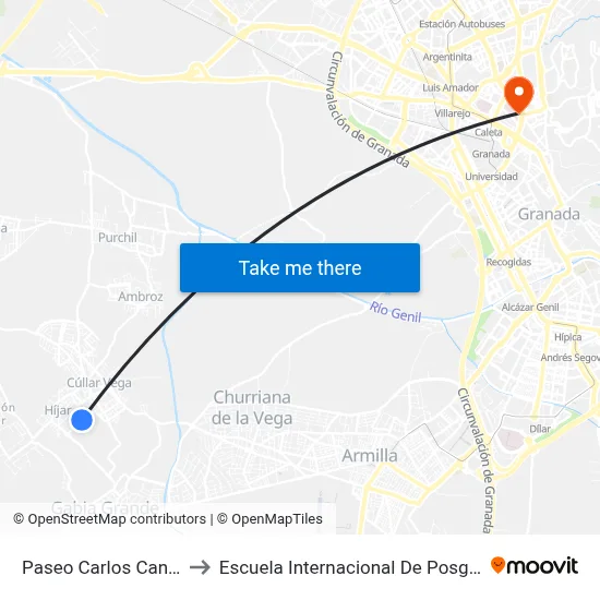 Paseo Carlos Cano V to Escuela Internacional De Posgrado map