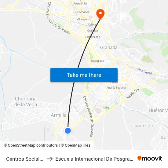 Centros Sociales to Escuela Internacional De Posgrado map