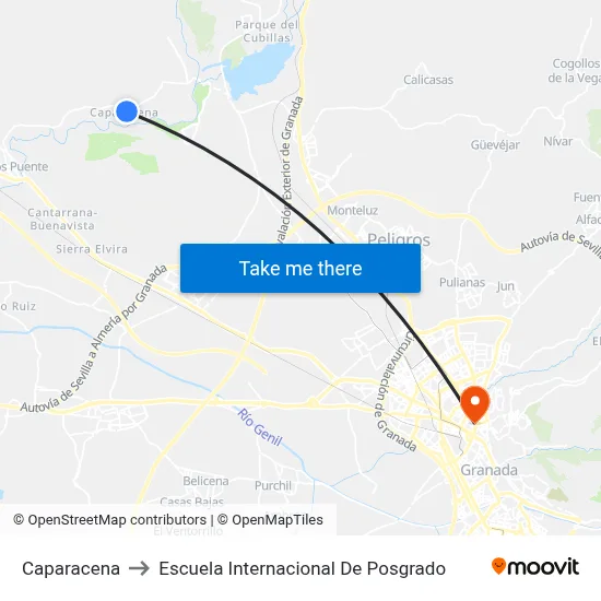 Caparacena to Escuela Internacional De Posgrado map