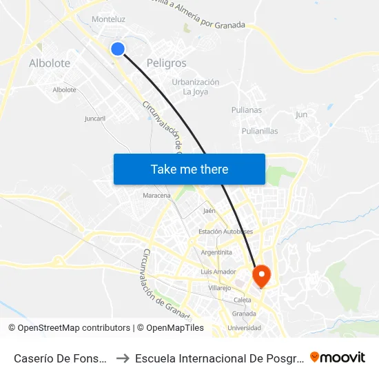 Caserío De Fonseca to Escuela Internacional De Posgrado map