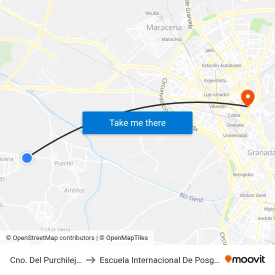 Cno. Del Purchilejo 3 to Escuela Internacional De Posgrado map