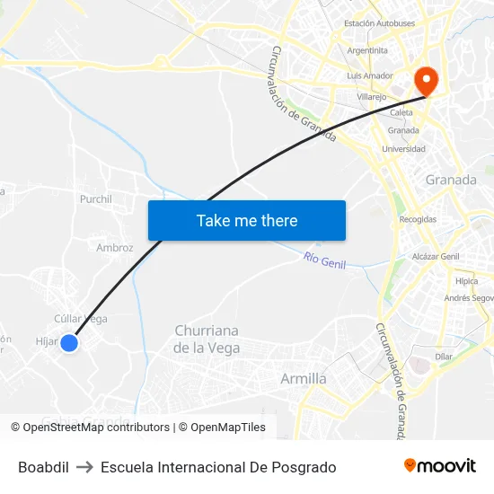 Boabdil to Escuela Internacional De Posgrado map