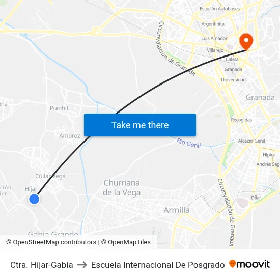 Ctra. Híjar-Gabia to Escuela Internacional De Posgrado map