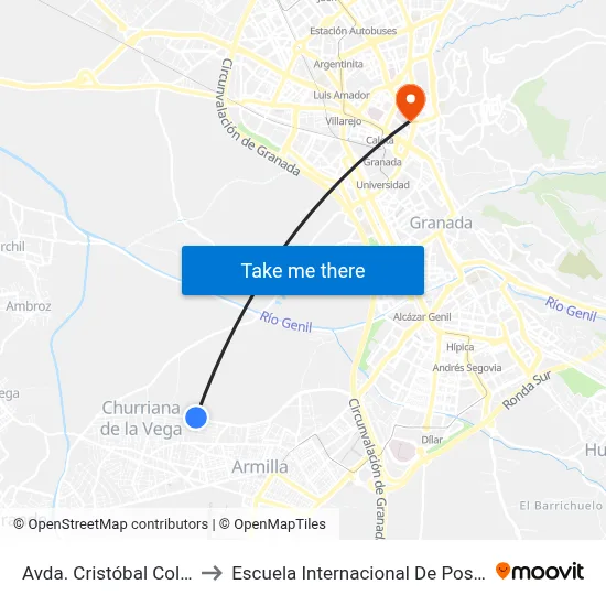 Avda. Cristóbal Colón 3 to Escuela Internacional De Posgrado map