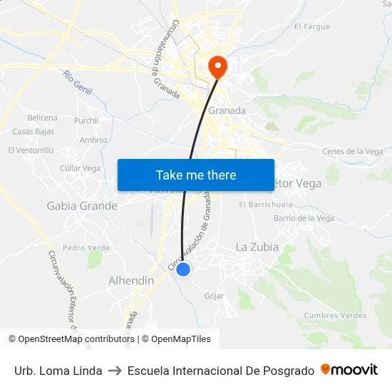 Urb. Loma Linda to Escuela Internacional De Posgrado map