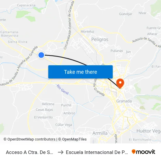 Acceso A Ctra. De Santa Fe to Escuela Internacional De Posgrado map