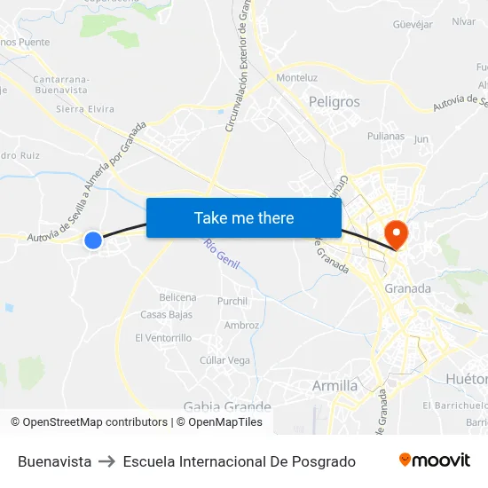 Buenavista to Escuela Internacional De Posgrado map
