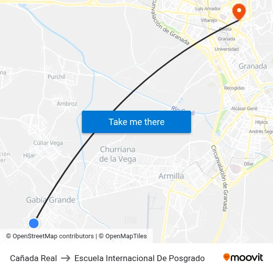 Cañada Real to Escuela Internacional De Posgrado map