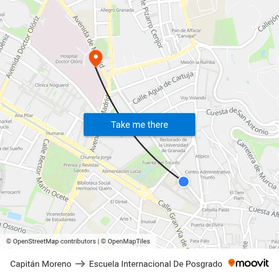Capitán Moreno to Escuela Internacional De Posgrado map