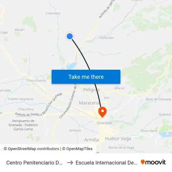 Centro Penitenciario De Albolote to Escuela Internacional De Posgrado map