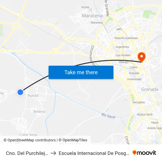 Cno. Del Purchilejo 2 to Escuela Internacional De Posgrado map