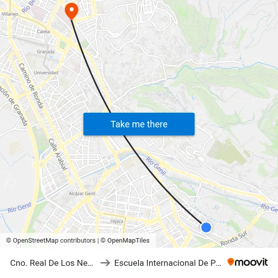 Cno. Real De Los Neveros 2 to Escuela Internacional De Posgrado map