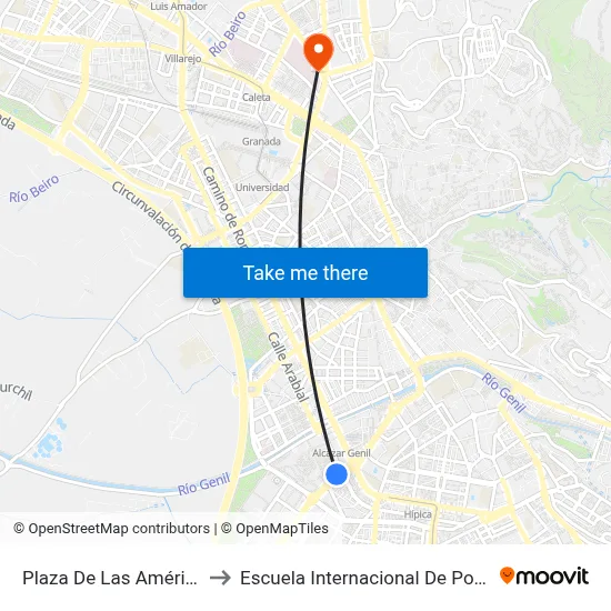 Plaza De Las Américas 2 to Escuela Internacional De Posgrado map