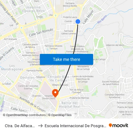 Ctra. De Alfacar 2 to Escuela Internacional De Posgrado map