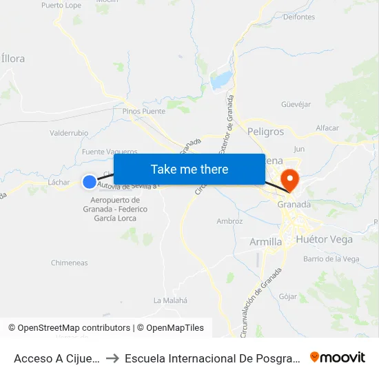Acceso A Cijuela to Escuela Internacional De Posgrado map