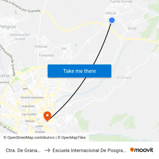 Ctra. De Granada to Escuela Internacional De Posgrado map