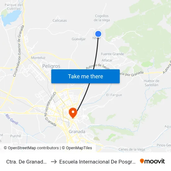 Ctra. De Granada 1 to Escuela Internacional De Posgrado map