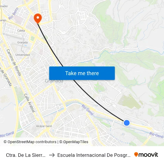 Ctra. De La Sierra 9 to Escuela Internacional De Posgrado map