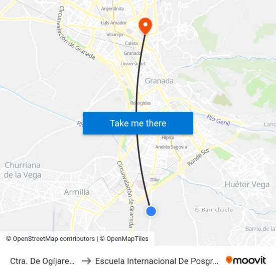 Ctra. De Ogíjares 3 to Escuela Internacional De Posgrado map