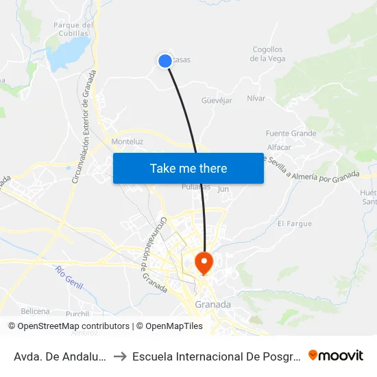 Avda. De Andalucía to Escuela Internacional De Posgrado map
