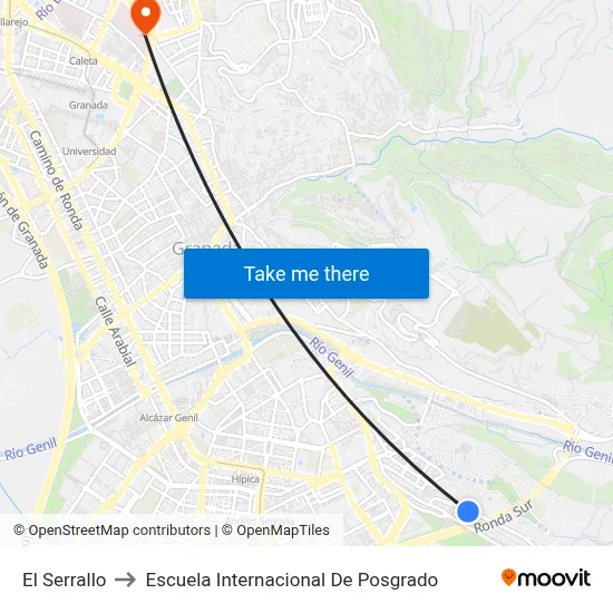 El Serrallo to Escuela Internacional De Posgrado map