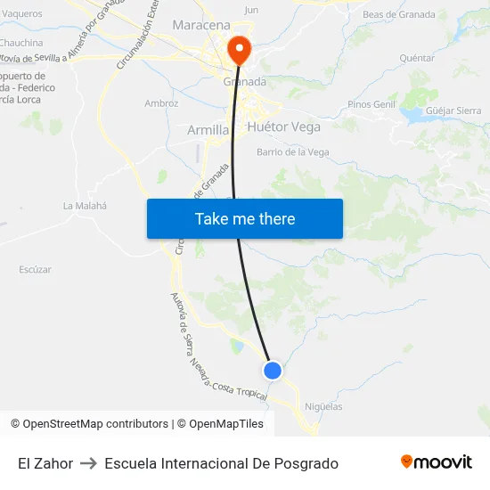 El Zahor to Escuela Internacional De Posgrado map
