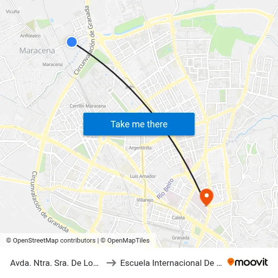 Avda. Ntra. Sra. De Los Dolores to Escuela Internacional De Posgrado map