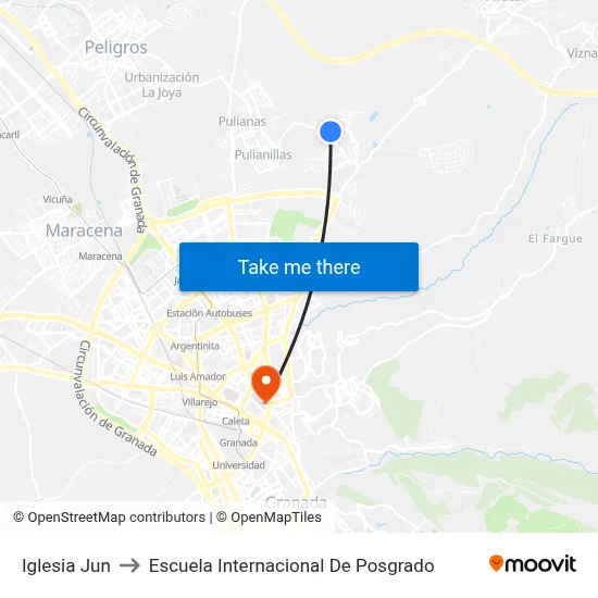 Iglesia Jun to Escuela Internacional De Posgrado map
