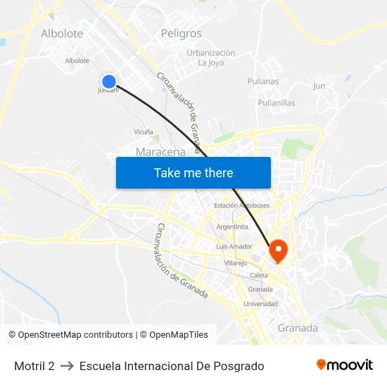 Motril 2 to Escuela Internacional De Posgrado map