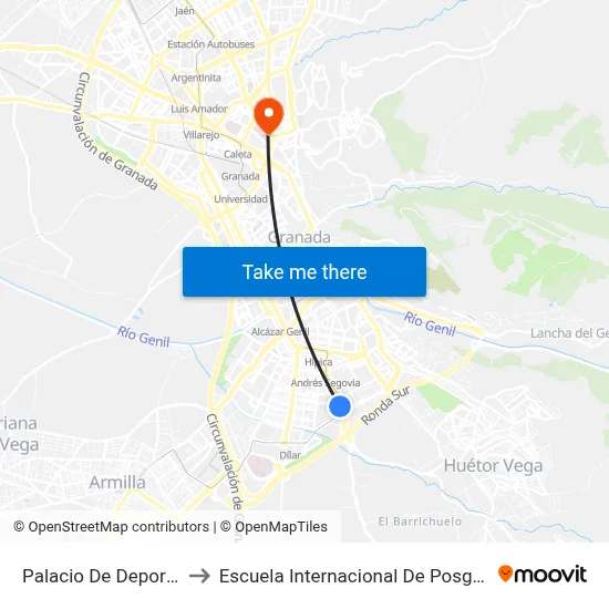 Palacio De Deportes to Escuela Internacional De Posgrado map