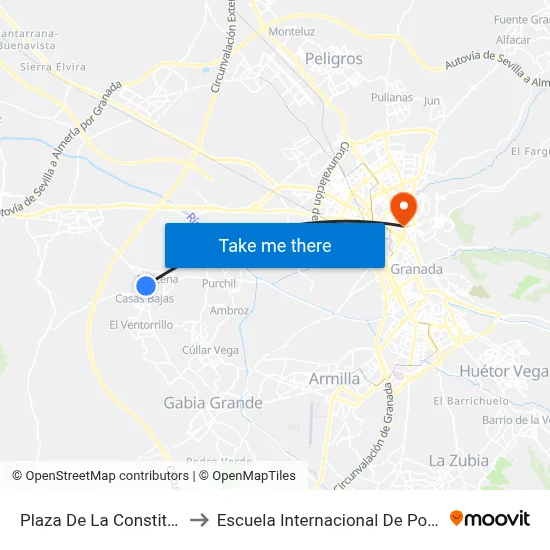 Plaza De La Constitución to Escuela Internacional De Posgrado map
