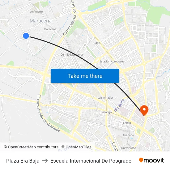 Plaza Era Baja to Escuela Internacional De Posgrado map