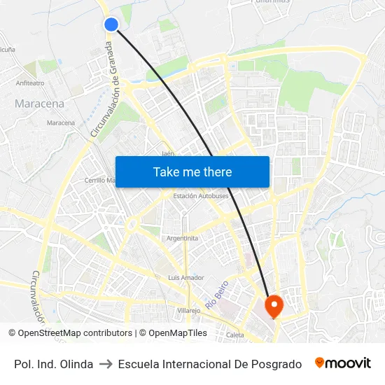 Pol. Ind. Olinda to Escuela Internacional De Posgrado map
