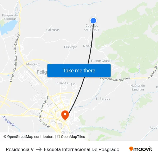 Residencia V to Escuela Internacional De Posgrado map