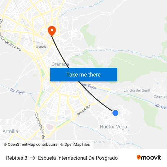 Rebites 3 to Escuela Internacional De Posgrado map