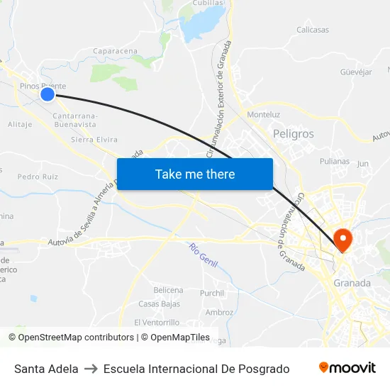 Santa Adela to Escuela Internacional De Posgrado map