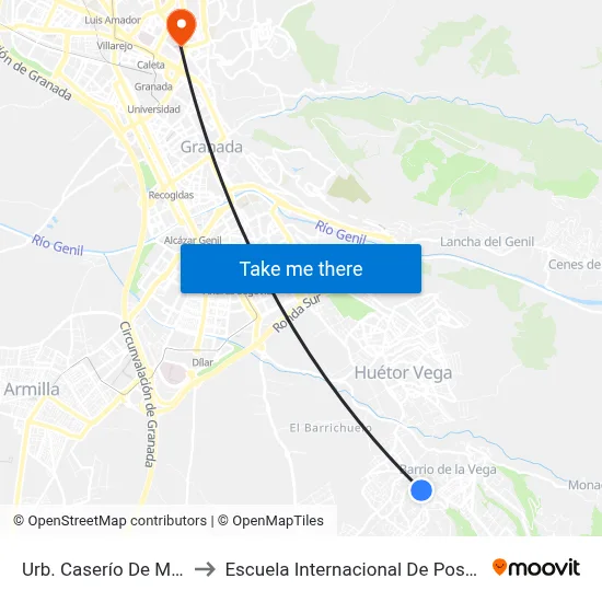 Urb. Caserío De Millán to Escuela Internacional De Posgrado map